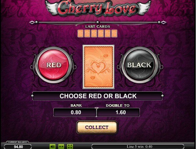 Игра на удвоение игрового автомата Cherry Love